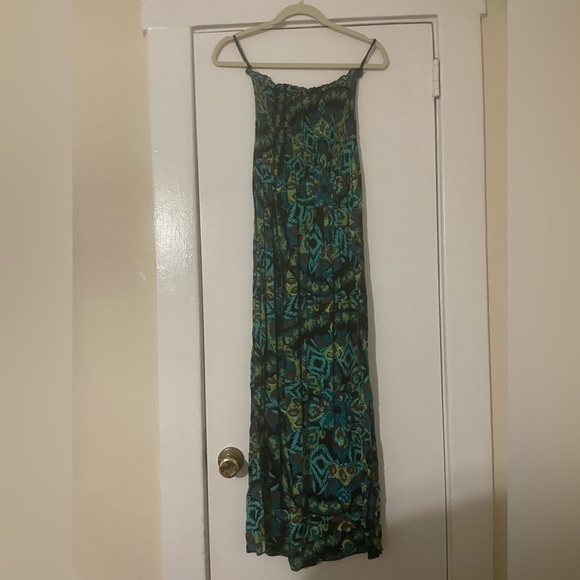 NY Invasion Green strapless maxi dress size small - Picture 6 of 7